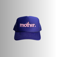 Mother Embroidered Trucker Hat -  Purple