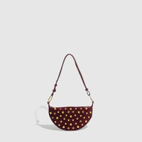 Studded Polka Dot Punk Shoulder Bag