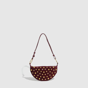 Studded Polka Dot Punk Shoulder Bag