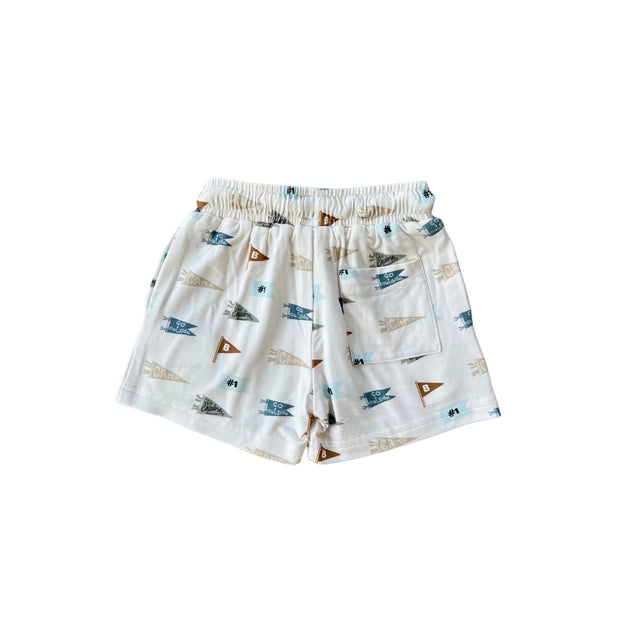 Boy's Everyday Shorts in Retro Banner