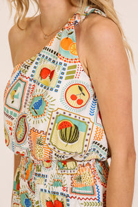 Tropical Fruit Print Top