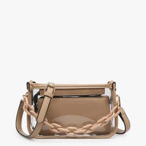 Jessica Clear Crossbody w/ Chain