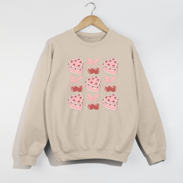 Sweetheart Cherry Cake Crewneck