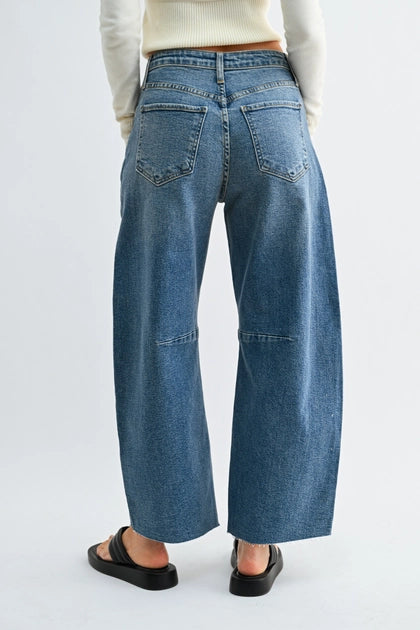 Jessie Seamed Barrel Denim - Assorted Washes