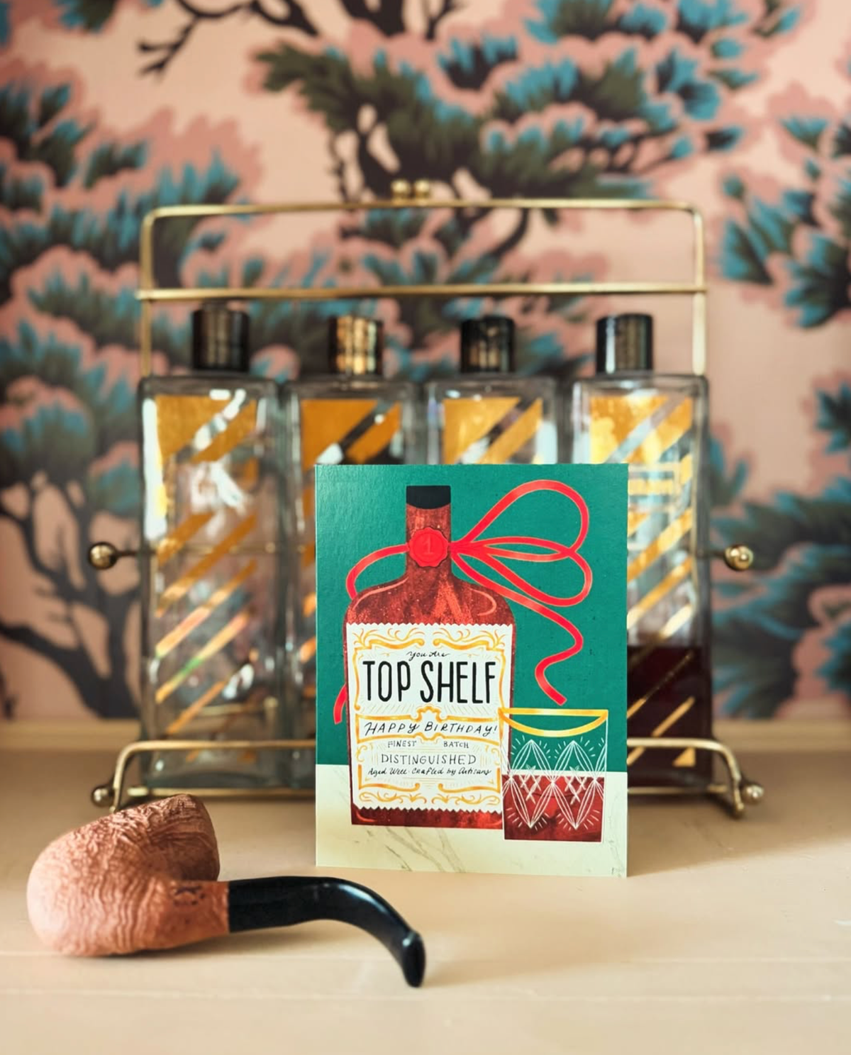 Top Shelf Whiskey Birthday Card