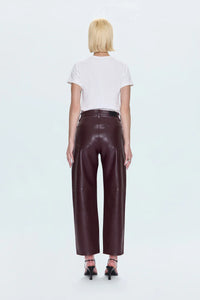 Jett High Rise Bowed Straight Pant - Cabernet