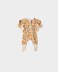 Footless Romper in Gold Floral